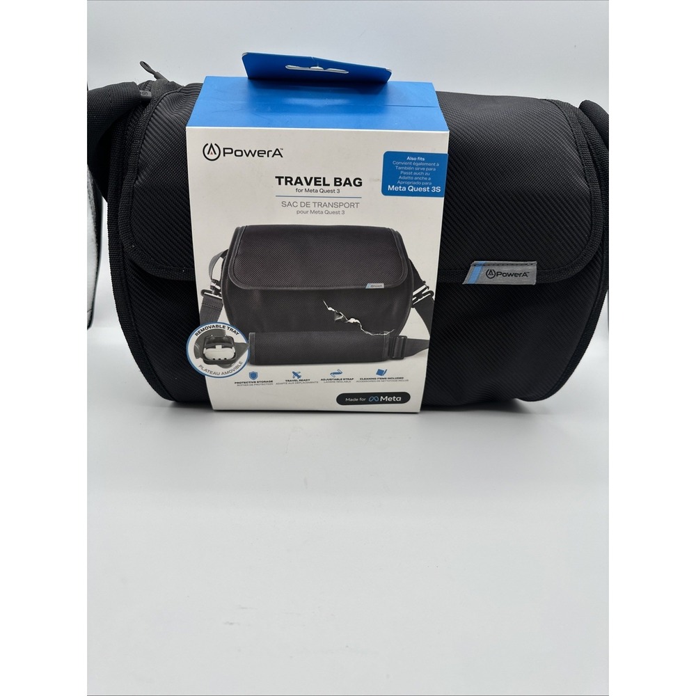 PowerA Meta Quest Carrying Case with Cleaning Accessories: Fits Meta Quest 3,‎